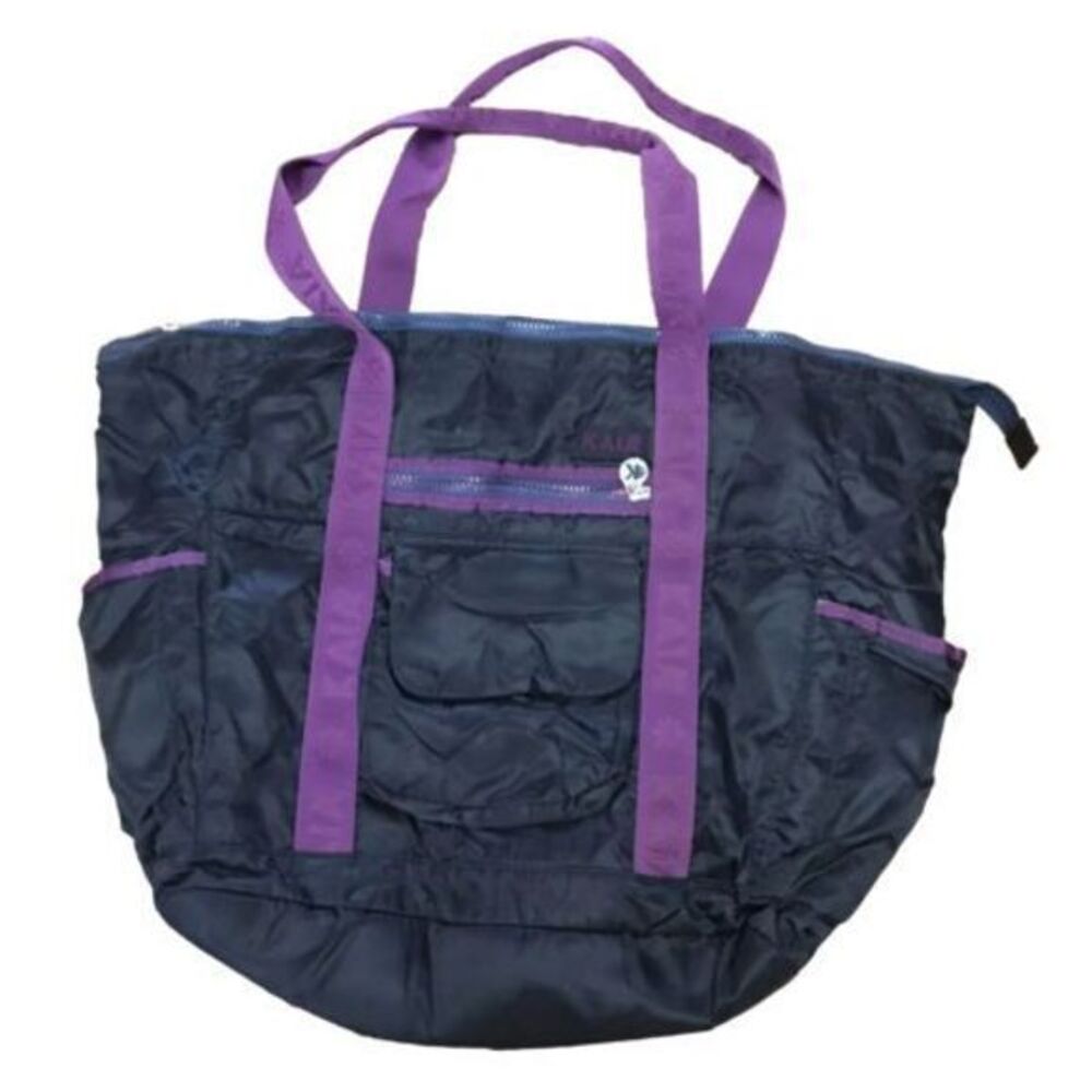 KAIA TRAVEL TOTE DIAPER BAG BLACK Purple  Out Pockets Zip Waterproof ￼￼￼Shoulder